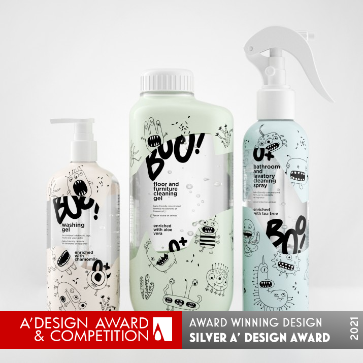 Boo Baby Friendly Cleaning Product by Evgeniya Abramova Silver Packaging Design Award Winner 2021 