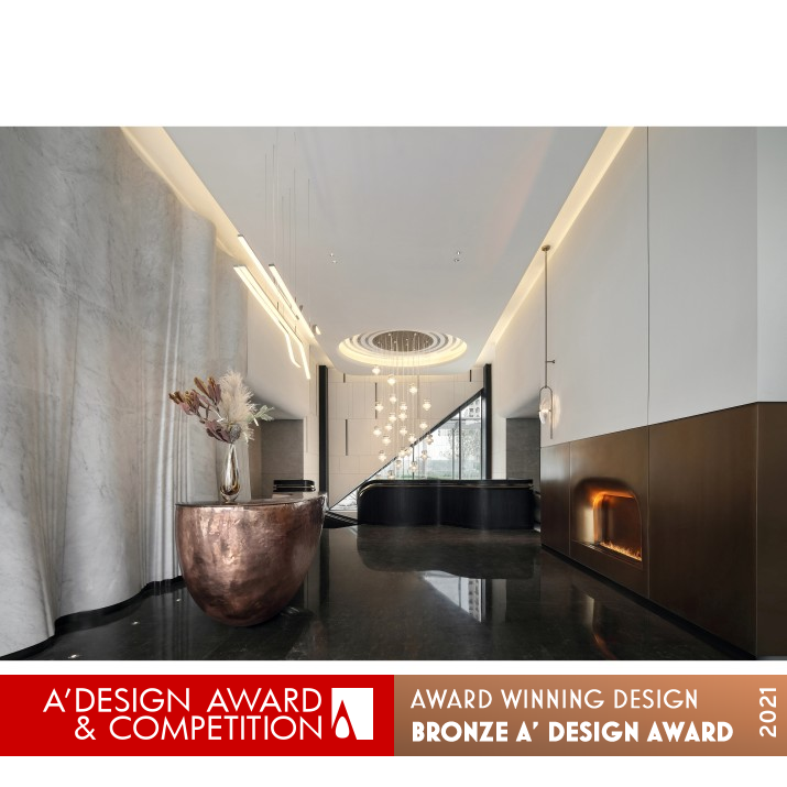 Zhonghai Club Sales Offices by Shanhejinyuan Bronze Interior Space and Exhibition Design Award Winner 2021 