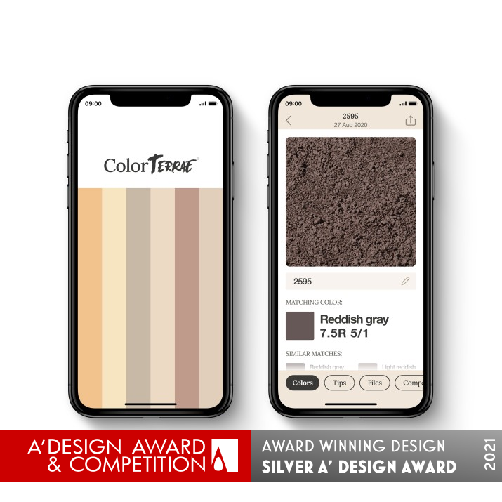 Color Terrae App by Simone Ardito Silver Mobile Technologies, Applications and Software Design Award Winner 2021 