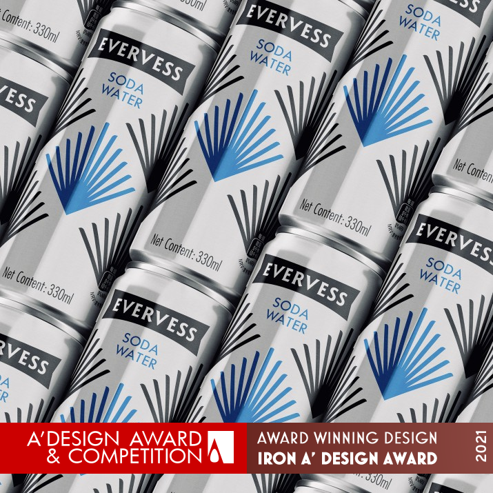 Evervess Soda Water Beverage by PepsiCo Design and Innovation Iron Packaging Design Award Winner 2021 