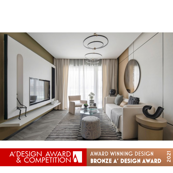 Shimmering Ripple Model Room by Jz Design Bronze Interior Space and Exhibition Design Award Winner 2021 