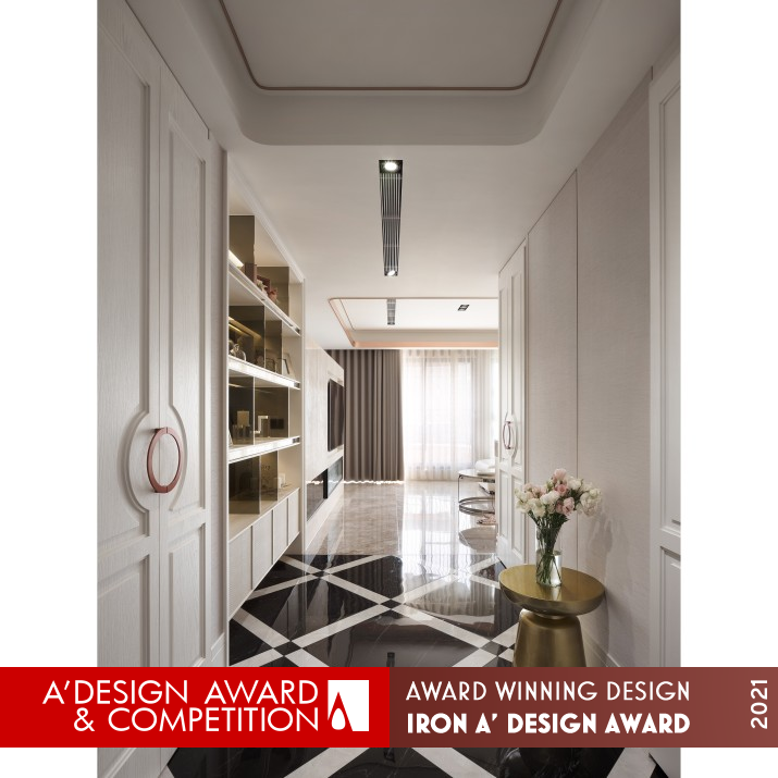 Elegance House Residential Apartment by Chia-Lun Chan Iron Interior Space and Exhibition Design Award Winner 2021 