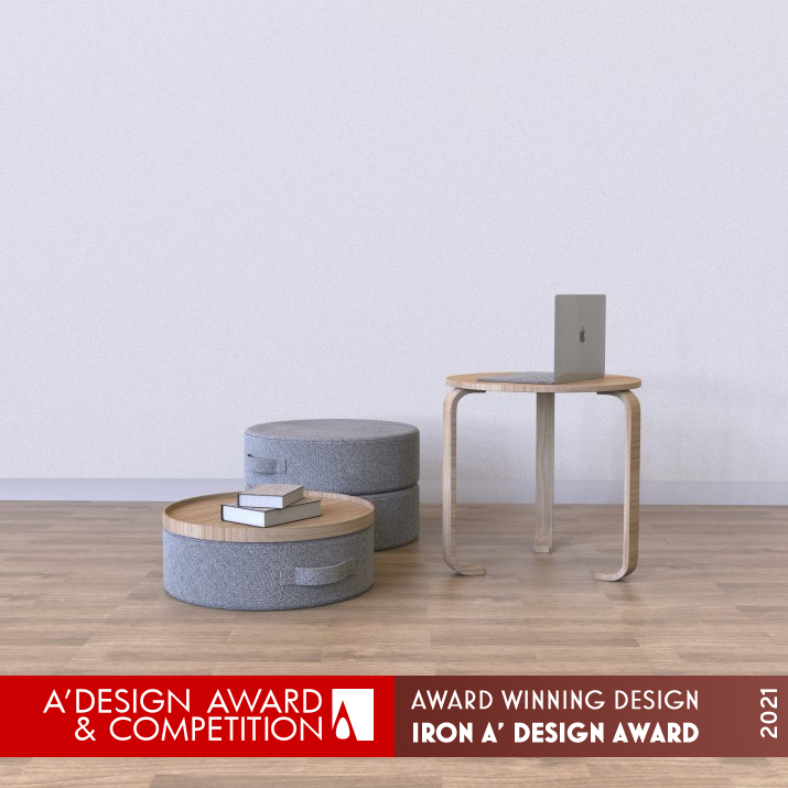 Sharing Multifunctional Side Table by Xingjian Rong and Ziyue Zhuang Iron Furniture Design Award Winner 2021 