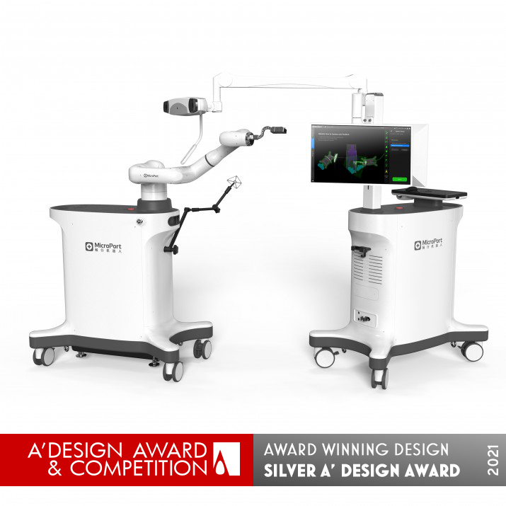 Knee Replacement Robot Knee Replacement Surgery  by MicroPort Design Silver Medical Devices and Medical Equipment Design Award Winner 2021 