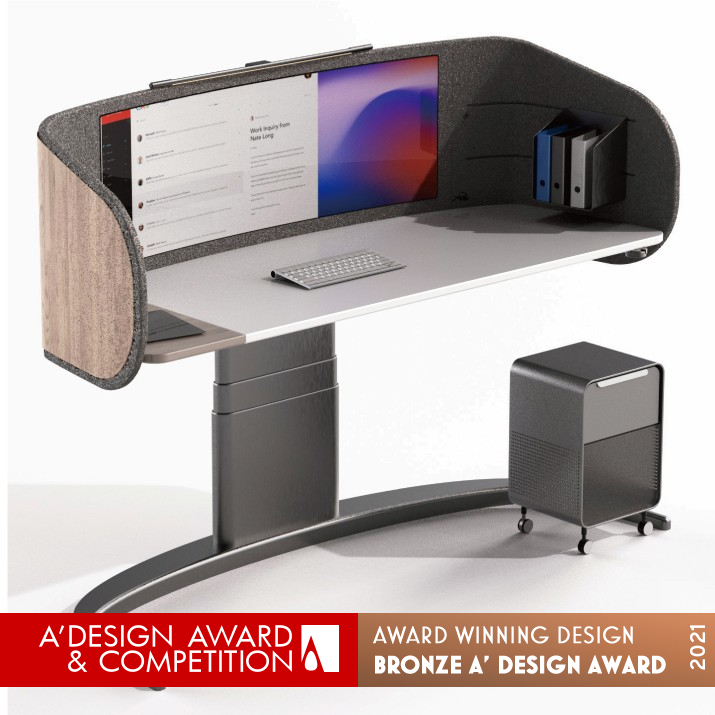 Cooffice Office Funiture Multifunctional Workstation by Long Chen Bronze Office and Business Appliances Design Award Winner 2021 