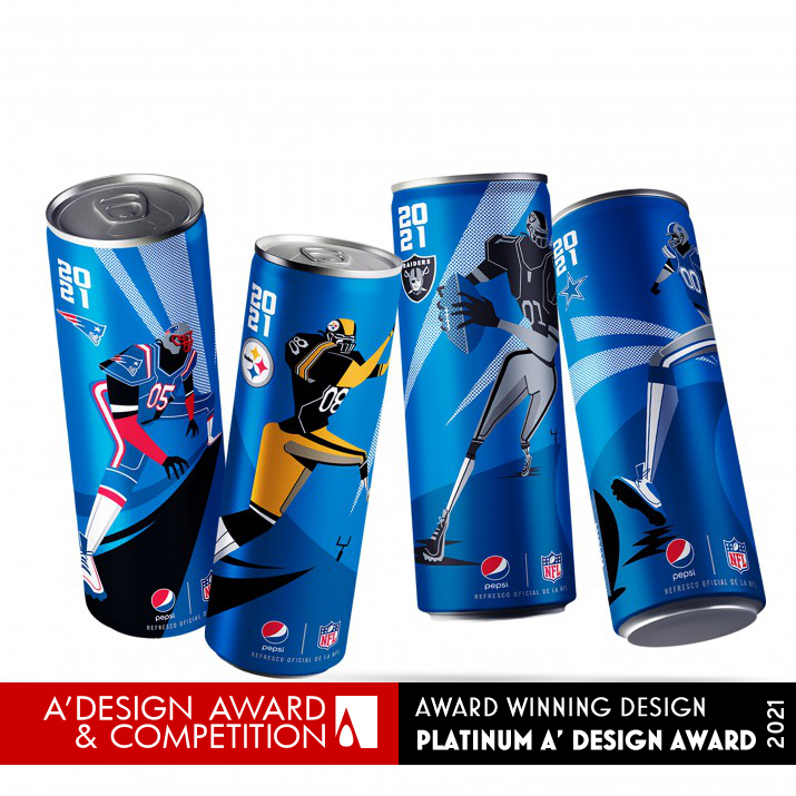 Pepsi NFL Limited Edition Packaging by Dennis Furniss Platinum Packaging Design Award Winner 2021 