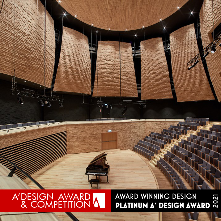 Concert Hall in Warsaw Music School by Tomasz Konior Platinum Architecture, Building and Structure Design Award Winner 2021 