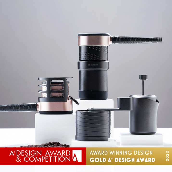 La Espresso Espresso Maker for Travel by Yun Yun Hung Golden Bakeware, Tableware, Drinkware and Cookware Design Award Winner 2022 