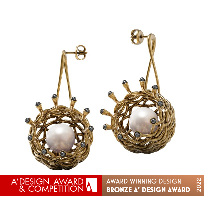 Essence Earring by Masoud Serati Nouri Bronze Jewelry Design Award Winner 2022 