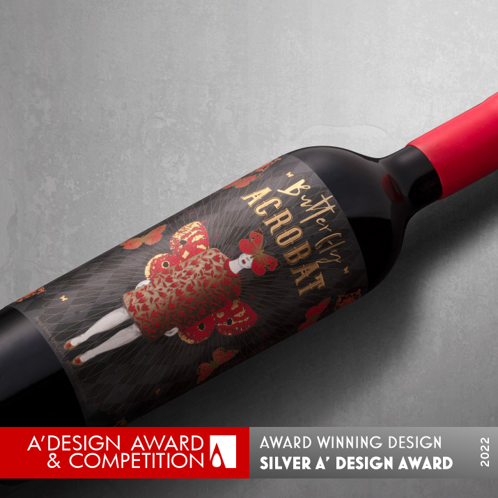 Butterfly Acrobat Wine Packaging by Ximena Ureta Silver Packaging Design Award Winner 2022 