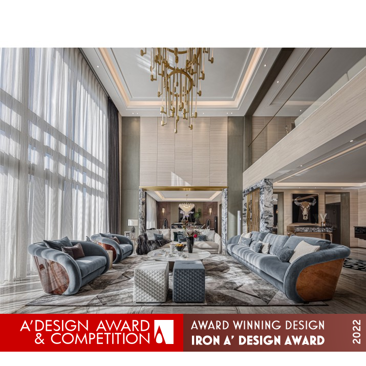 Shenyang Simple Luxury Show Flat by Louvre Furnishings Design Iron Interior Space and Exhibition Design Award Winner 2022 