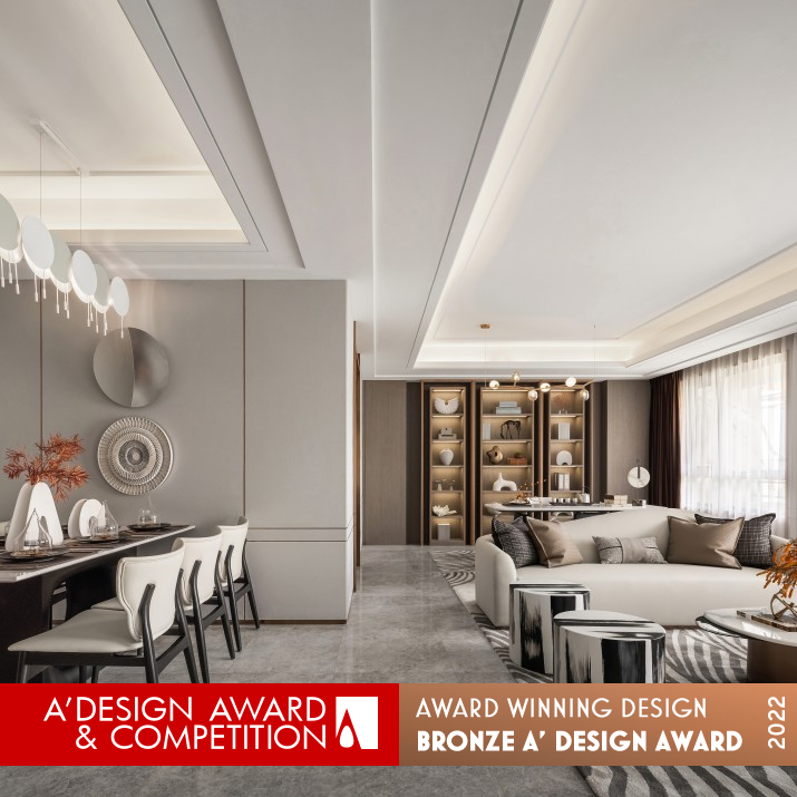 Maitreya Oriental Magnolia Garden G4 Model House by Shanghai GuangYing Decoration Consulting Bronze Interior Space and Exhibition Design Award Winner 2022 