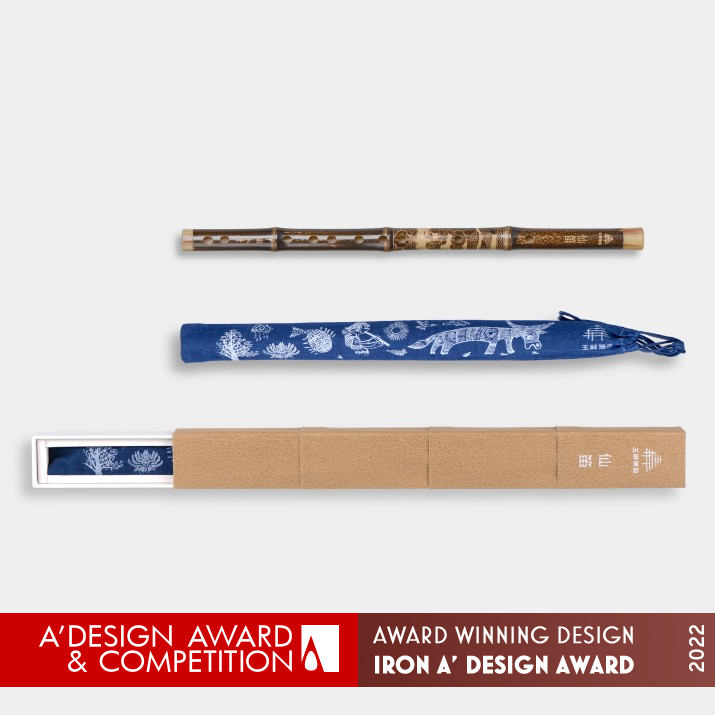 Jade Screen Flute Packaging by Zhen Yang, Kaiyao Zhang and Chunwang Yang Iron Packaging Design Award Winner 2022 