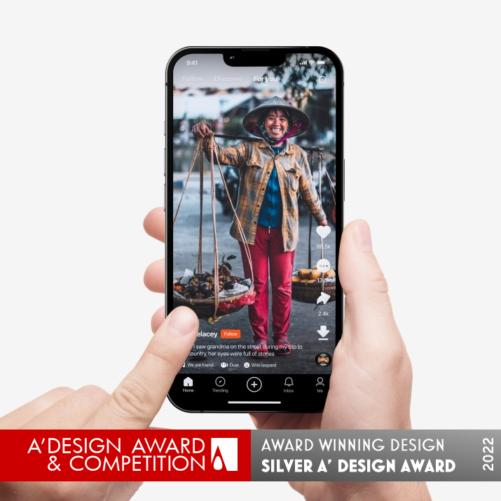 Kwai Video Application by Beijing Kuaishou Technology Co., Ltd. Silver Mobile Technologies, Applications and Software Design Award Winner 2022 