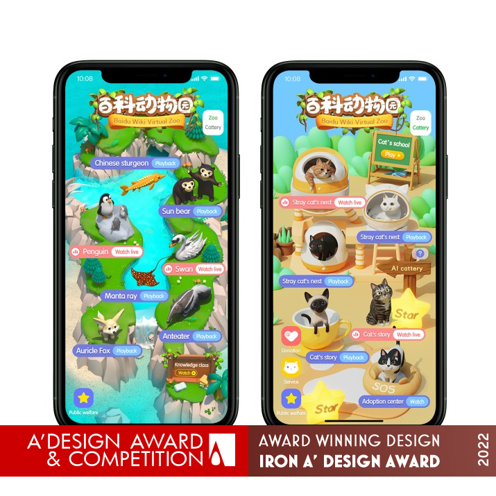 Baidu Wiki Virtual Zoo by Baidu Meux Iron Mobile Technologies, Applications and Software Design Award Winner 2022 