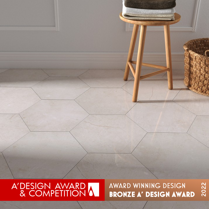 Marble Hexagon Tile Covering Material by Celil Kilinc Bronze Building Materials and Construction Components Design Award Winner 2022 