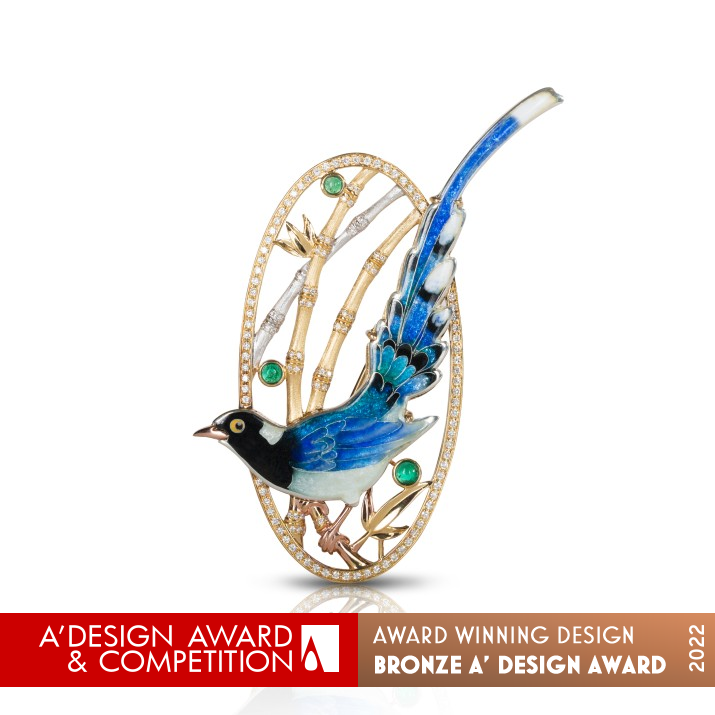 Happiness Brooch and Pendant by Xiaojie Hu Bronze Jewelry Design Award Winner 2022 