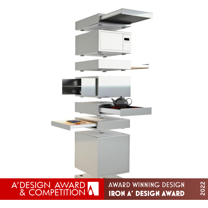 Totem Appliances Assembly System by Andrea Cingoli Iron Kitchen Furniture, Equipment and Fixtures Design Award Winner 2022 