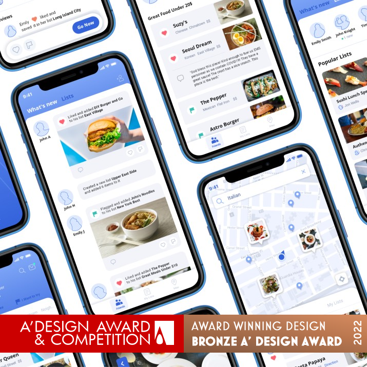 Foodie Restaurant Recommendation Service by Tianyi Qi Bronze Mobile Technologies, Applications and Software Design Award Winner 2022 