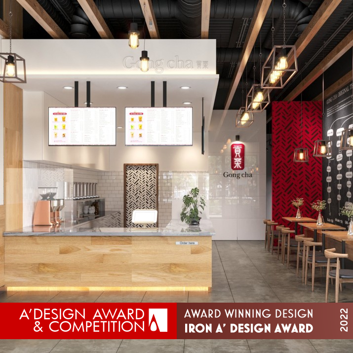 Wu Sian Commercial Teahouse by Gong Cha California and Vinci Solution Iron Interior Space and Exhibition Design Award Winner 2022 