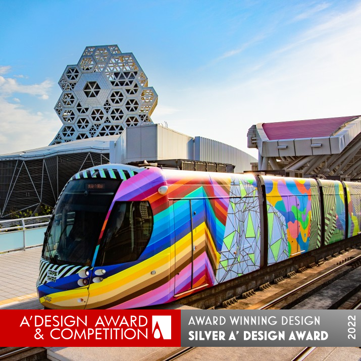 The Glimmer Taped Train by FunDesign.tv and Tape That Collective Silver Fine Arts and Art Installation Design Award Winner 2022 