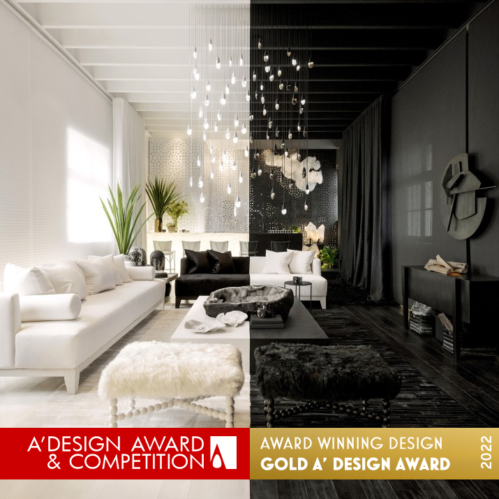 Elemental Lounge Living Room and Bar by Erika Zielinski Golden Interior Space and Exhibition Design Award Winner 2022 