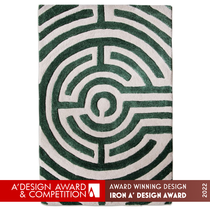 The Labyrinth Collection Maze Area Rugs by Kevin Francis Ogara Iron Furniture Design Award Winner 2022 