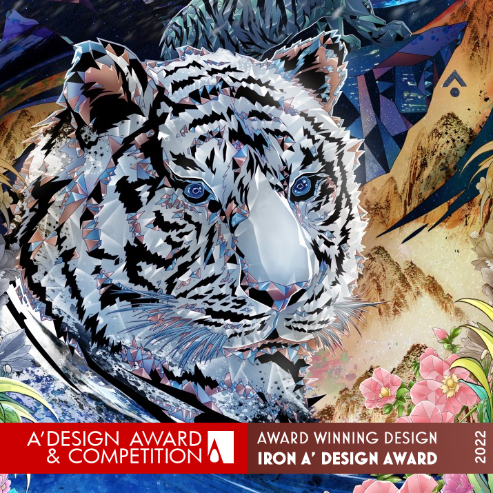 Tiger Spirit Digital Media Art by Kaze Park Iron Graphics, Illustration and Visual Communication Design Award Winner 2022 