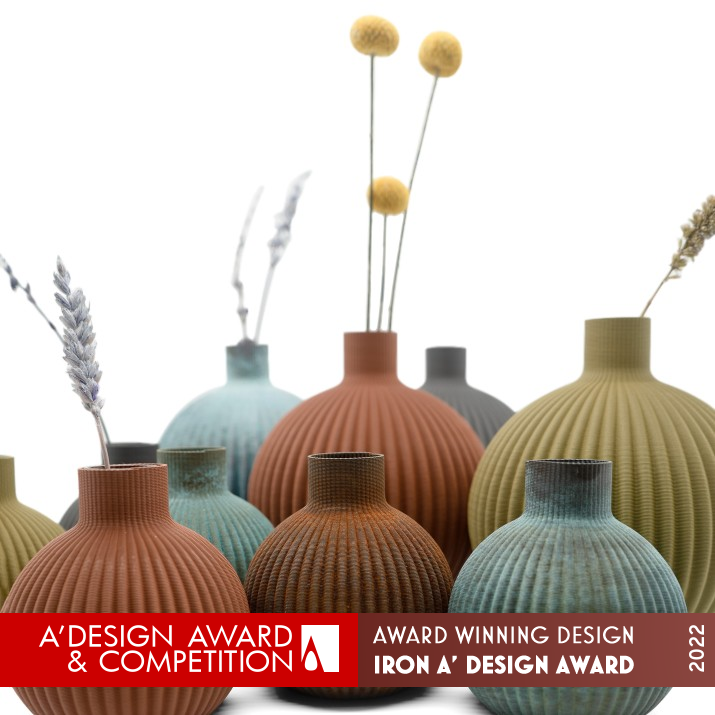 Ribbing Vase by Lihsing Wang Iron Furniture Design Award Winner 2022 