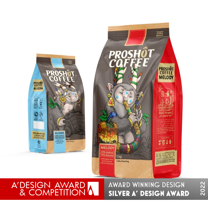 Proshot Coffee Package by Mohsen Koofiani Silver Packaging Design Award Winner 2022 