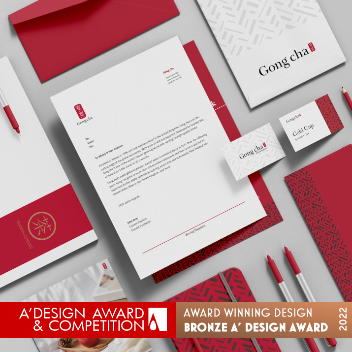 Brewing Happiness Brand Identity by Gong cha California and Gong cha Global Bronze Graphics, Illustration and Visual Communication Design Award Winner 2022 