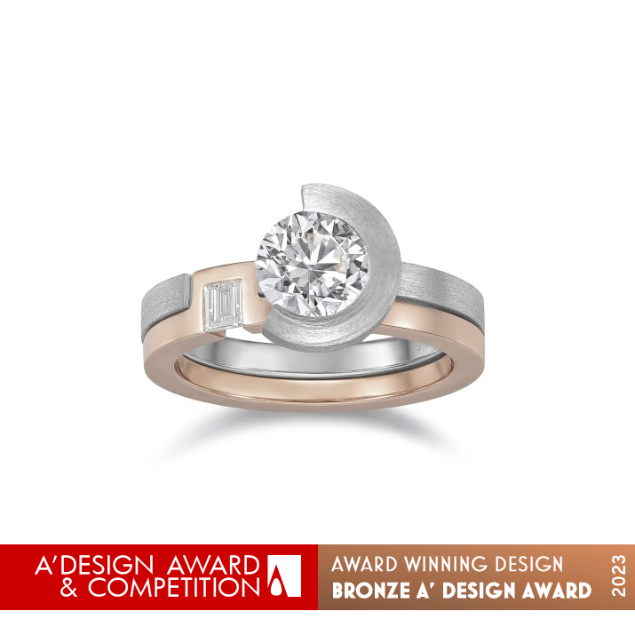 Hug Wedding Rings by Jingcheng Wu Bronze Jewelry Design Award Winner 2023 