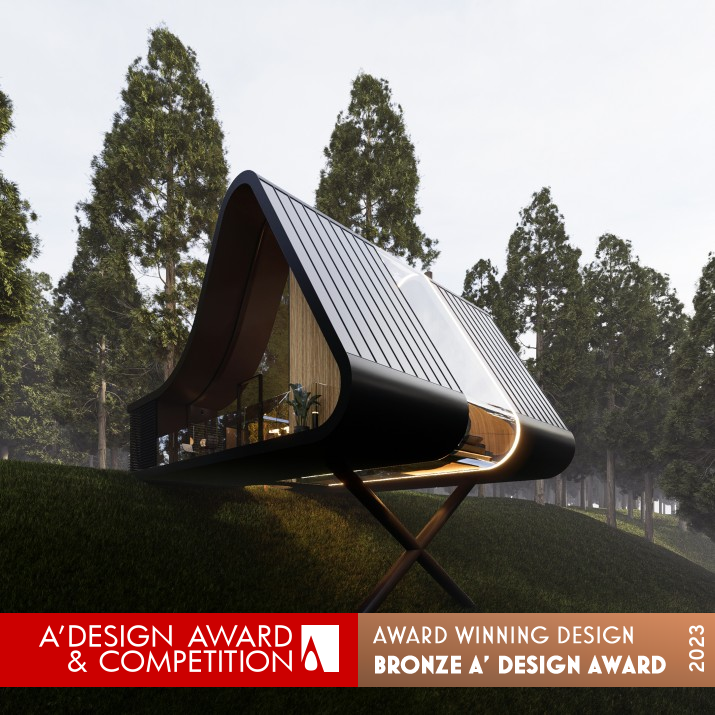 Mountain Cabin Architectural Design by Lino Liao Bronze Architecture, Building and Structure Design Award Winner 2023 