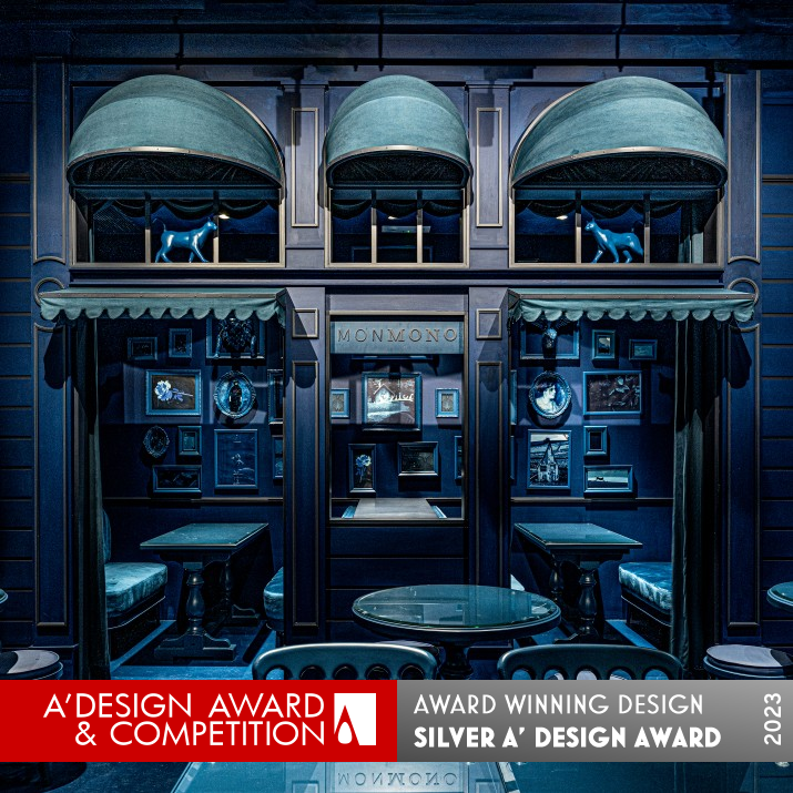 Monmono Blue Restaurant and Gallery by Alvan Suen Silver Interior Space and Exhibition Design Award Winner 2023 