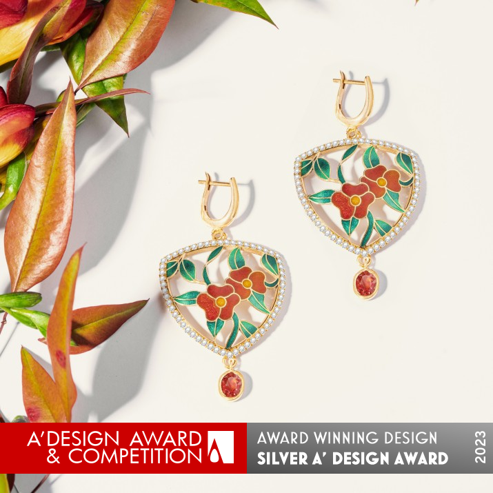 Rose Flower Earrings by Azam Nabatian Silver Jewelry Design Award Winner 2023 