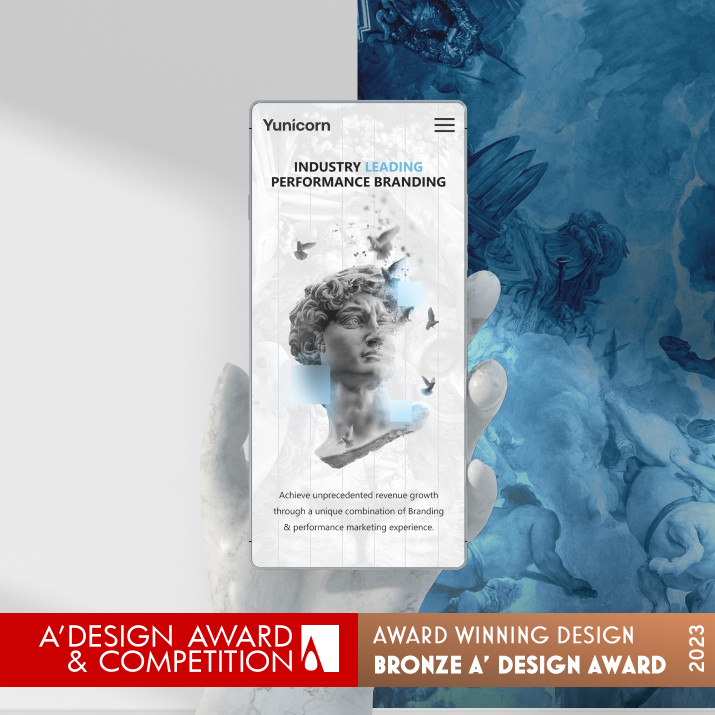 Yunicorn UI Homepage by Yunicorn Agency Bronze Website and Web Design Award Winner 2023 