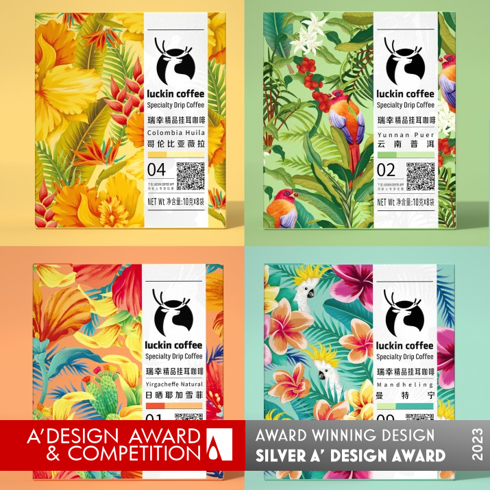 Luckin 2.0 Drip Coffee Packaging by Tiger Pan Silver Packaging Design Award Winner 2023 