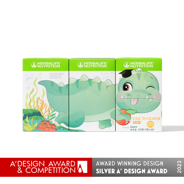 D H A Gummy Packaging by Herbalife Nutrition Product Innovation Center Silver Packaging Design Award Winner 2023 