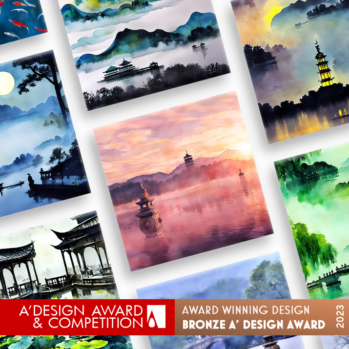 Endless Scenery City Poster by Leijing Zhou, Aoyi Shen and Aiwen Mai Bronze Generative, Algorithmic, Parametric and AI-Assisted Design Award Winner 2023 