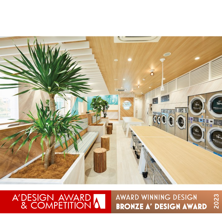 Wash Base 718 Cafe and Laundromat by Shunsuke Ohe Bronze Interior Space and Exhibition Design Award Winner 2023 