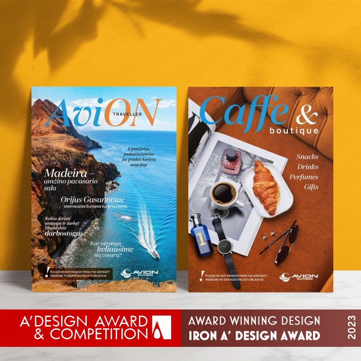 Avion Express Inflight Magazine Cover by Salvita Bingelyte Iron Graphics, Illustration and Visual Communication Design Award Winner 2023 