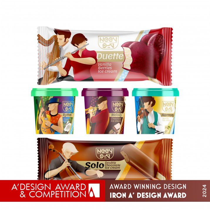 Neev Ice Cream Package by Mohsen Koofiani Iron Packaging Design Award Winner 2024 