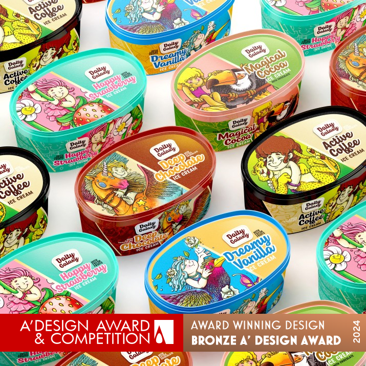 Daity Galaxy Ice Cream Packaging by Mohsen Koofiani Bronze Packaging Design Award Winner 2024 