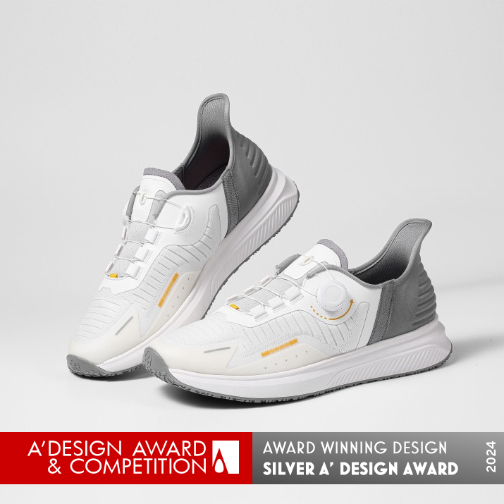 Wuhuan M704rg Walking Sneakers by Shanghai Wuquan Sporting Goods Co., Ltd. Silver Footwear, Shoes and Boots Design Award Winner 2024 