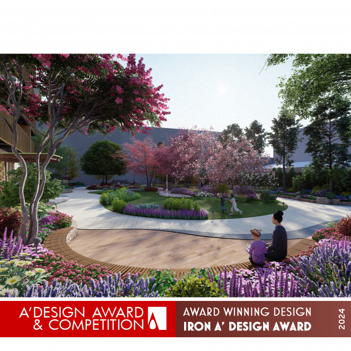 Meeting Axis Deers Pocket Park by Yu-Jung Tseng Iron Landscape Planning and Garden Design Award Winner 2024 
