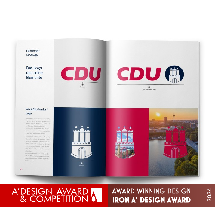 CDU Hamburg Brand Identity by Politikwerft Designagentur Iron Graphics, Illustration and Visual Communication Design Award Winner 2024 