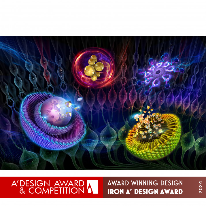 Ocular Nanotechnology Magazine Cover Illustration by Cynthia Turner Iron Computer Graphics, 3D Modeling, Texturing, and Rendering Design Award Winner 2024 