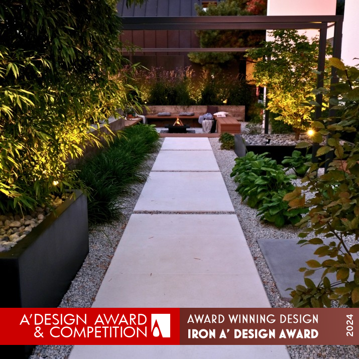 Simple Chic Home Garden by Dagmara Berent Iron Landscape Planning and Garden Design Award Winner 2024 