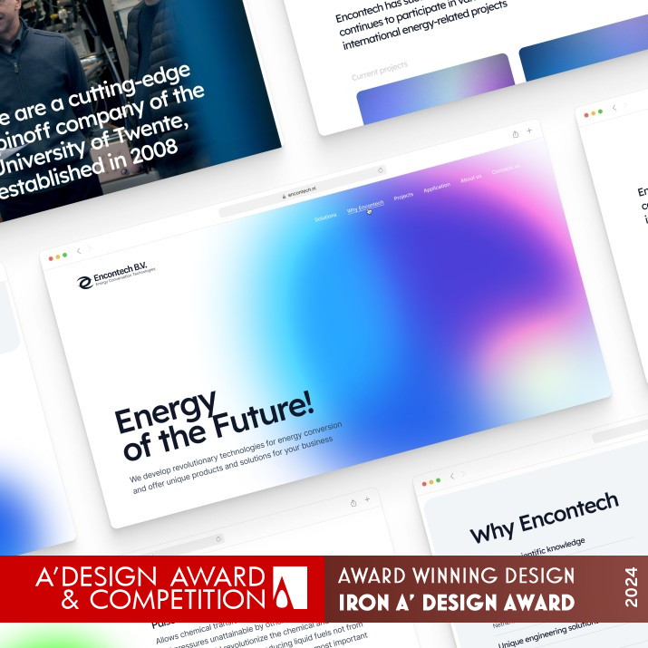 Encontech B.V. Website by Dmitrii Lagunov Iron Website and Web Design Award Winner 2024 