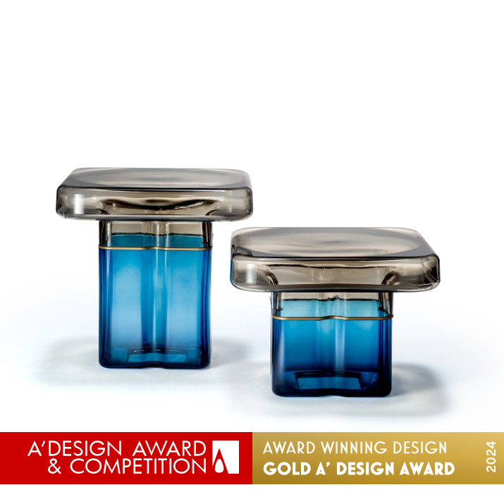 Tau Murano Small Table by Tulczinsky Golden Furniture Design Award Winner 2024 